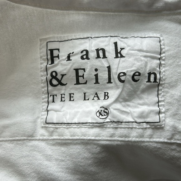Frank and Eileen Top Tee Lab Eileen White Button Front Shirt Cotton Sz XS NEW - Picture 8 of 10